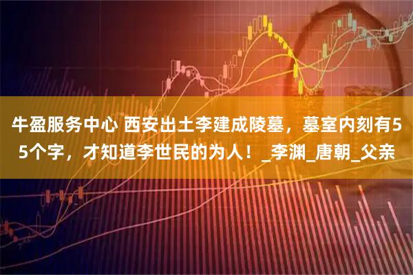 牛盈服务中心 西安出土李建成陵墓，墓室内刻有55个字，才知道李世民的为人！_李渊_唐朝_父亲